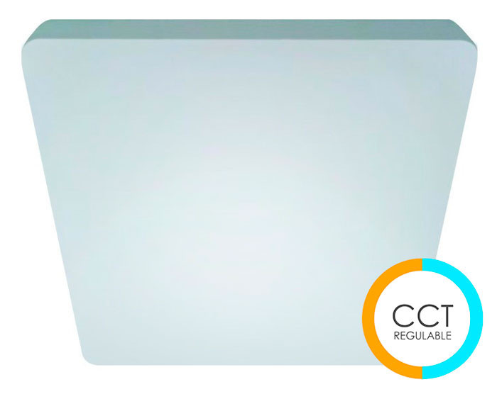 Plafón cuadrado SEVER tonalidad regulable de Cristal Record