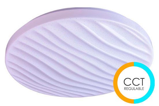 Plafón redondo SILVY tonalidad regulable 42W 400mm de Cristal Record