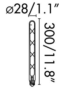 Bombilla LED con filamento T30 6W conexión E27 de Faro