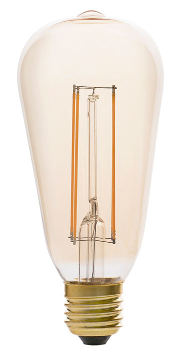 Pebetero LED con filamento liso 5W conexión E27 de Faro