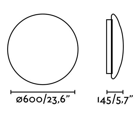 Plafón BIC 60W de Faro Barcelona