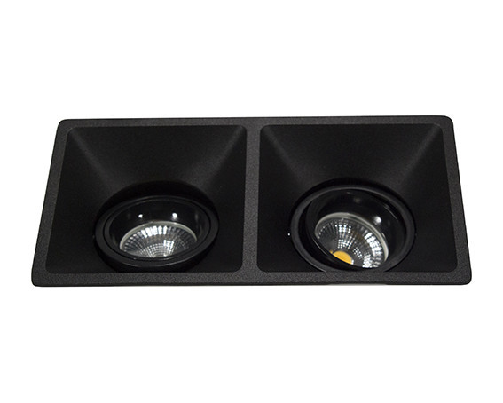 Aro cuadrado doble orientable NC894L GU10 de YLD