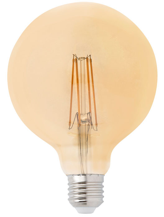 Bombilla LED globo ámbar con filamento 4W de Faro Barcelona