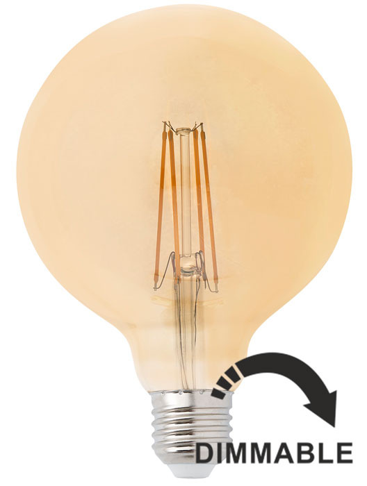 Bombilla LED globo ámbar 5W dimmable de Faro Barcelona
