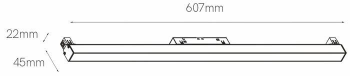 Foco de carril magnético LINE 15W de Beneito Faure