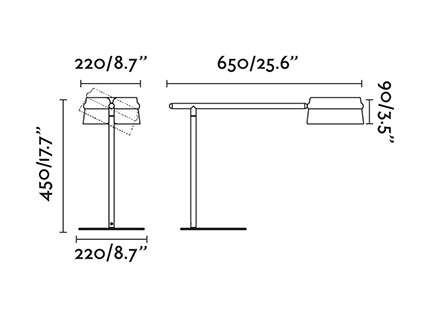 LOOP LED Lámpara sobremesa fresno con pinza de Faro