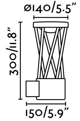 Aplique exterior TWIST 10W de Faro Barcelona
