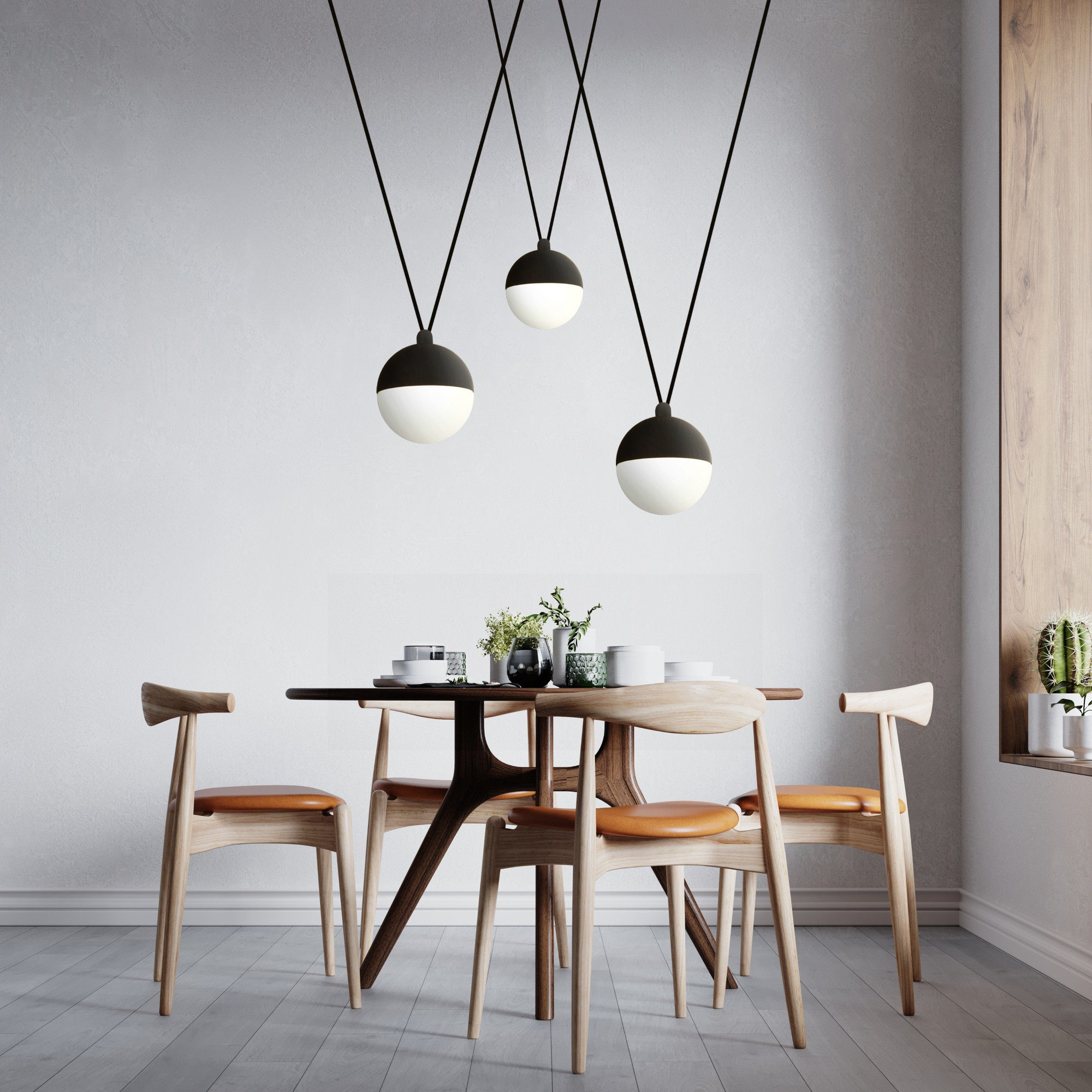 Lámpara colgante 3 bolas ECLIPSE de Sulion