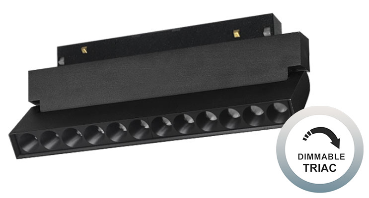Foco lineal de carril magnético MAGNETO 20W dimmable TRIAC de Mantra