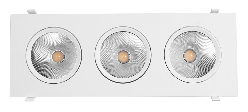 Downlight triple orientable OLLO LED 30W de Roblan