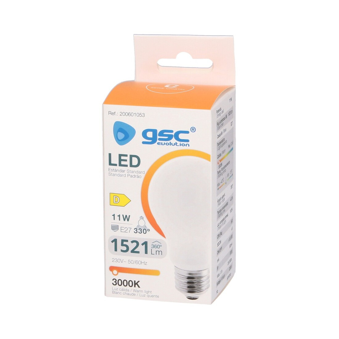200601053 LAMPARA STANDARD CRISTAL LED E27 11W 3000K GSC