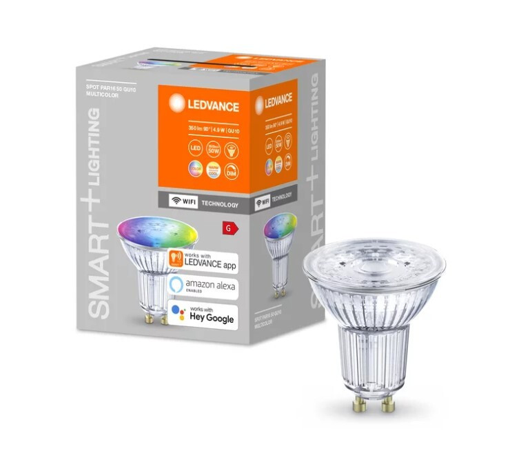 485693 LAMPARA SMART PAR16 LED 4,9W GU10 RGB+W 40° LEDVANCE