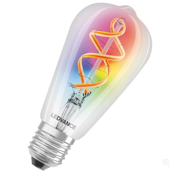 609914 LAMPARA SMART PERA FIL LED 4,5W E27 RGB+W LEDVANCE