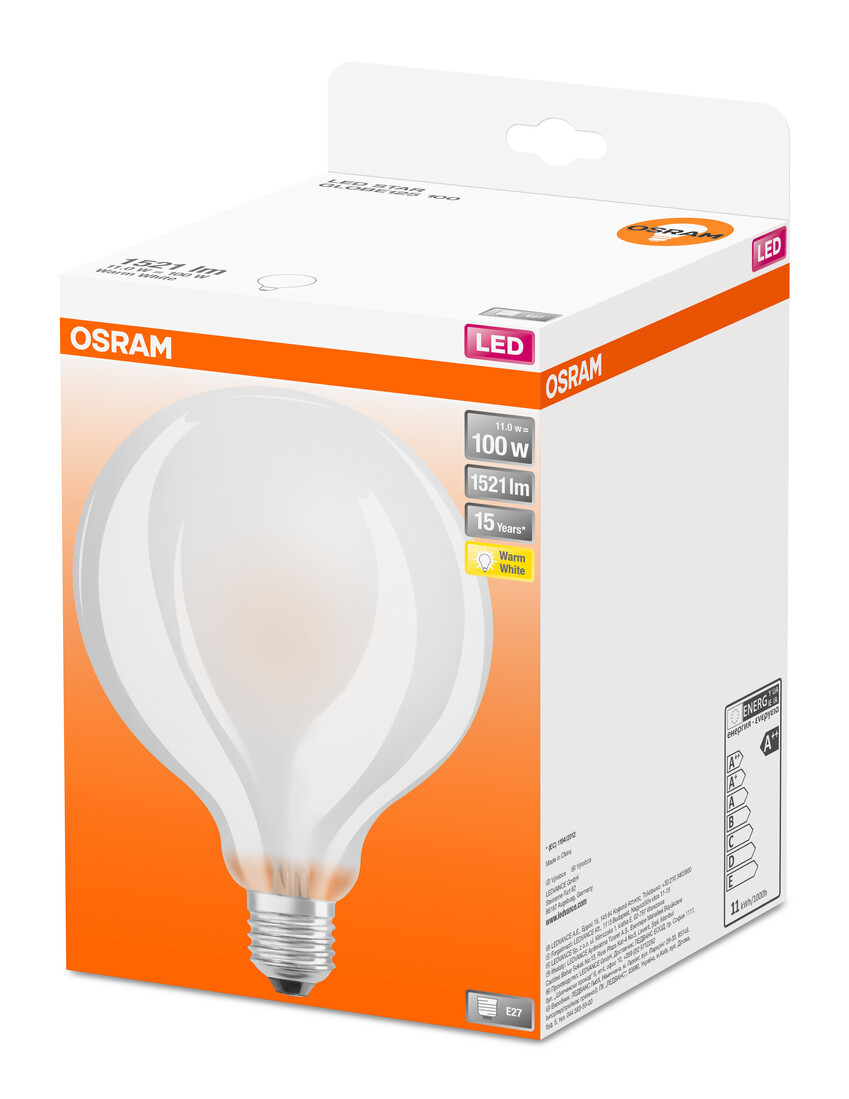 269880 LAMPARA GLOBO FIL LED MATE E27 11W 2700K 125mm RETROFIT OSRAM