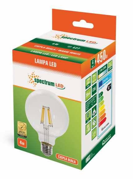 WOJ13763 LAMPARA GLOBO LED CRISTAL 4W 2700K 95mm