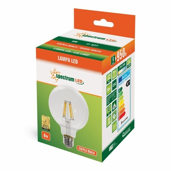 WOJ14341 LAMPARA GLOBO LED CRISTAL 8W 4000K 125mm SPECTRUM