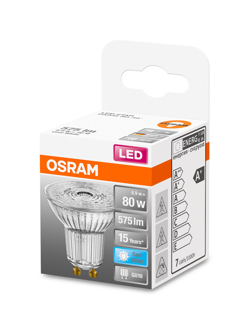 453647 LAMPARA PAR16 LED GU10 6,9W 4000K 36° STAR OSRAM