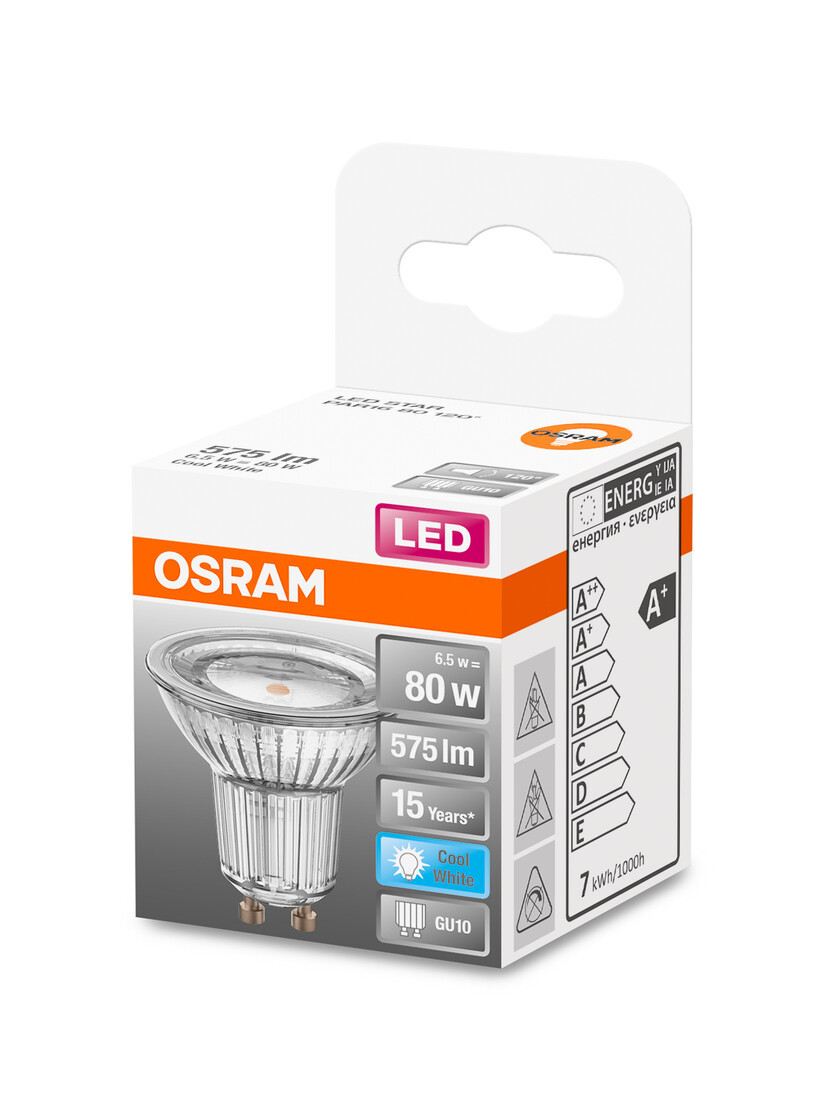431775 LAMPARA PAR16 LED GU10 6,9W 4000K 120° STAR OSRAM
