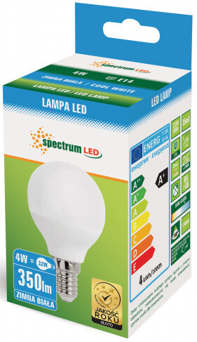 WOJ13031 LAMPARA ESFERICA LED 4W E14 6500K 310Lm
