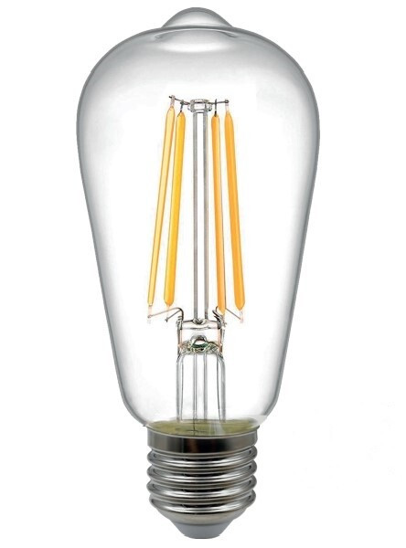 121170 LAMPARA PERA FIL LED ST64 E27 12W 3000K B&B