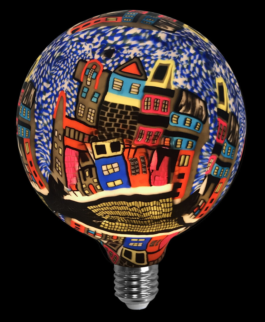 2601291 LAMPARA LED GLOBO CASAS AZUL E27 4W 3000K