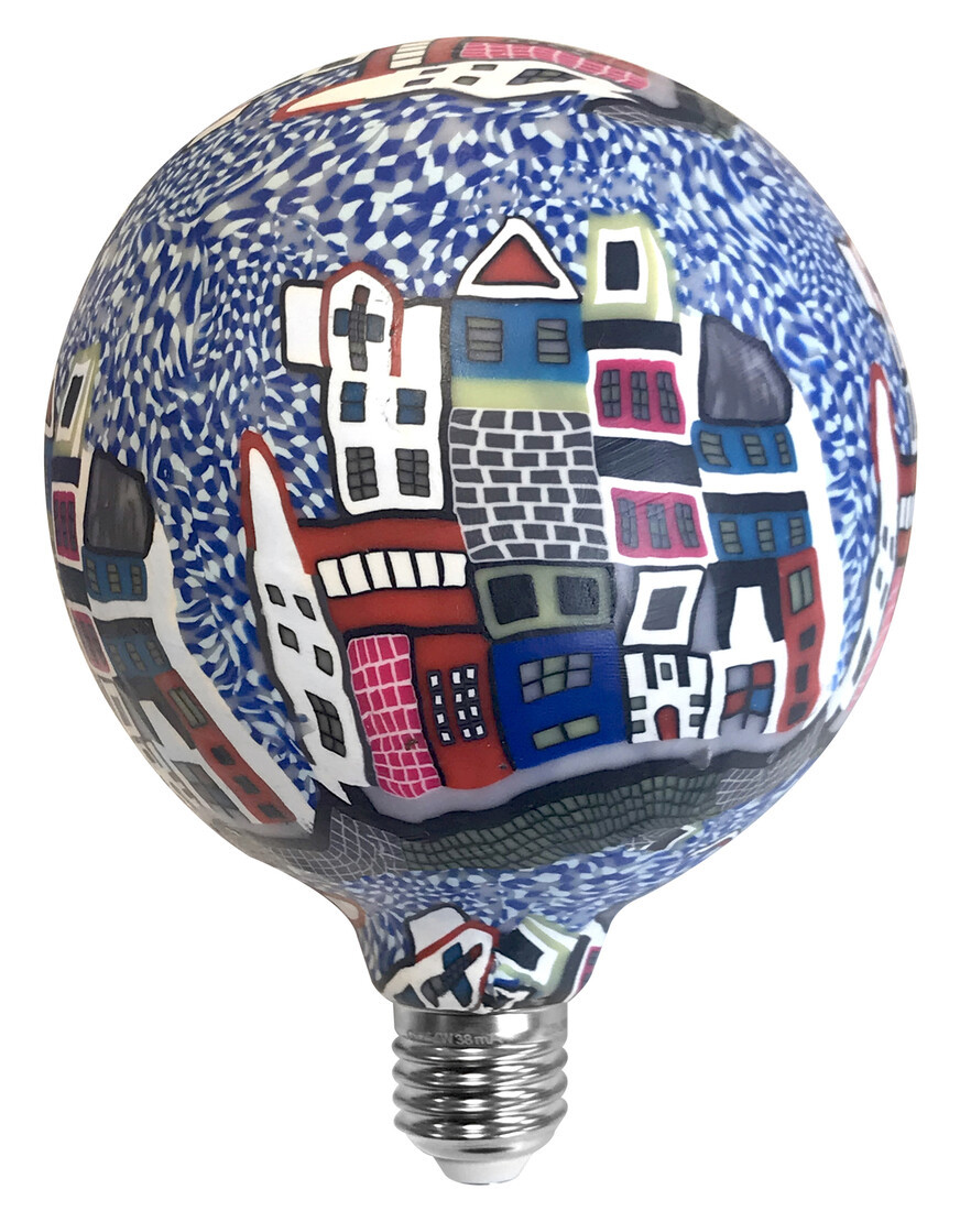 2601291 LAMPARA LED GLOBO CASAS AZUL E27 4W 3000K