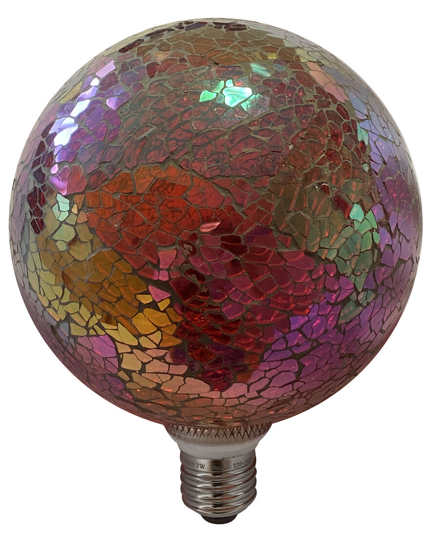 2601280-R LAMPARA LED TIFFANY E27 4W ROJA