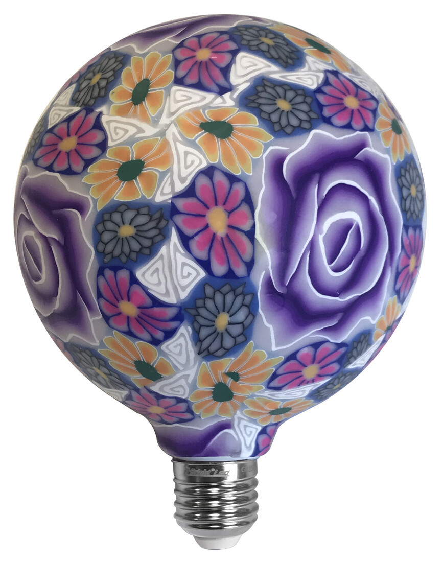 2601290 LAMPARA LED GLOBO ROSA PURPURA E27 4W 3000