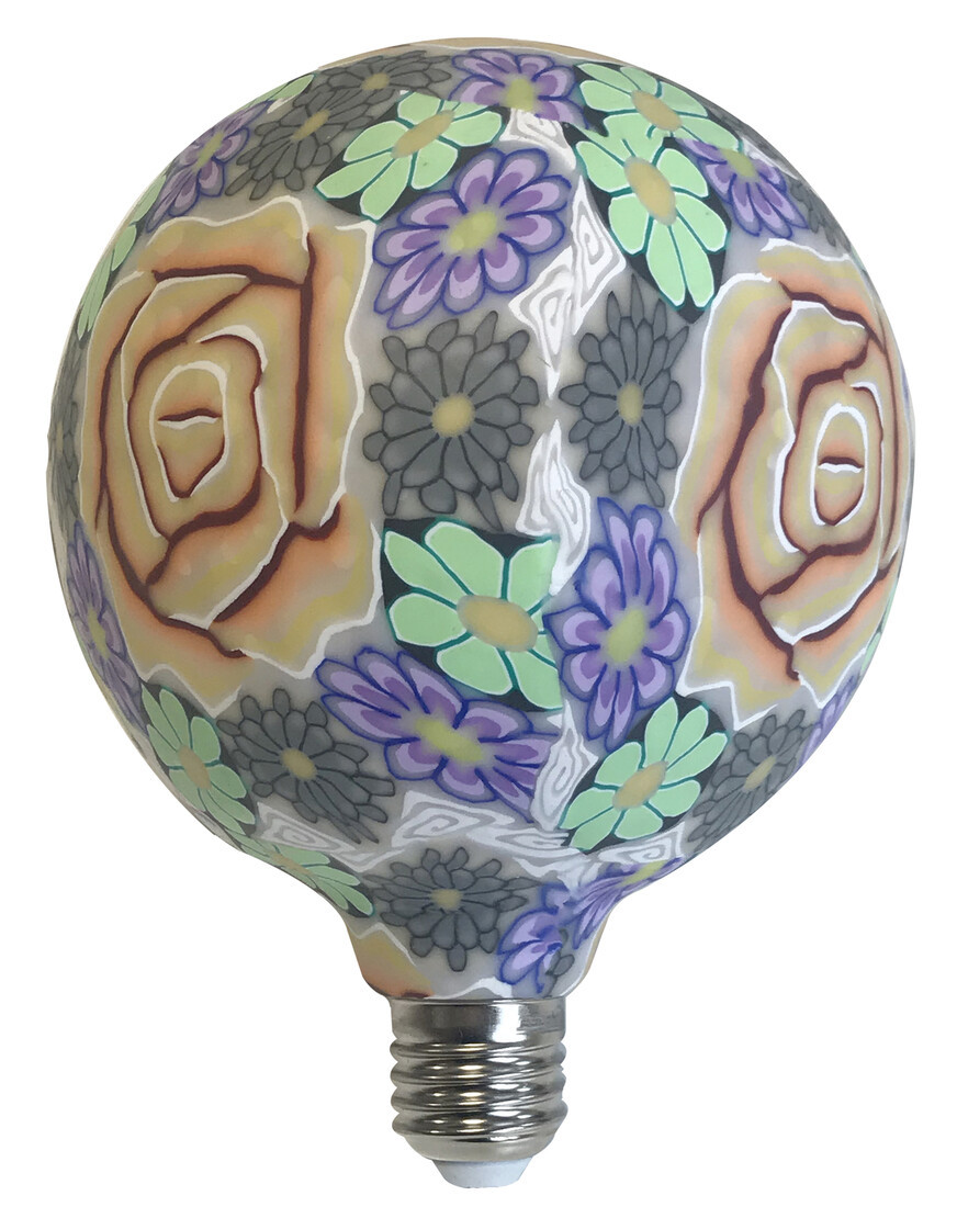 2601292 LAMPARA LED GLOBO FLOR NARANJA E27 4W 3000