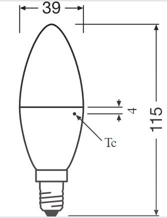 022982 LAMPARA VELA LED E14 7W 4000K STAR OSRAM