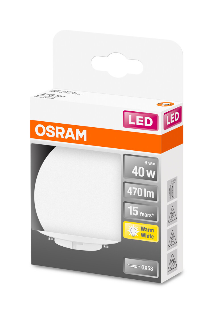 433441 LAMPARA GX53 LED 6W 2700K 100° STAR OSRAM