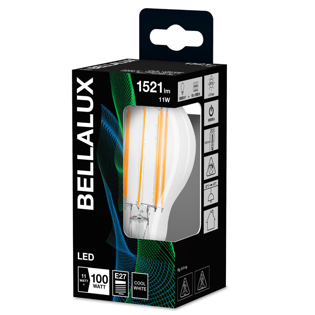 115453 LAMPARA STANDARD LED 11W E27 4000K BELLALUX