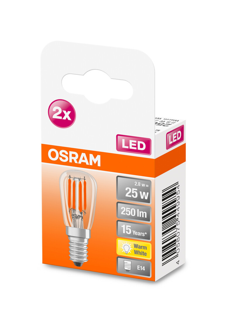432871 LAMPARA T26 FIL LED E14 2,4W 2700K OSRAM