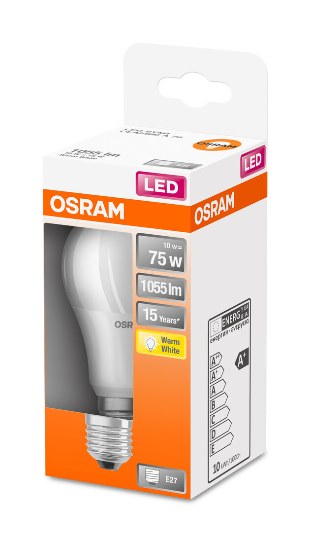 122529 LAMPARA STANDARD LED E27 10W 2700K STAR OSRAM