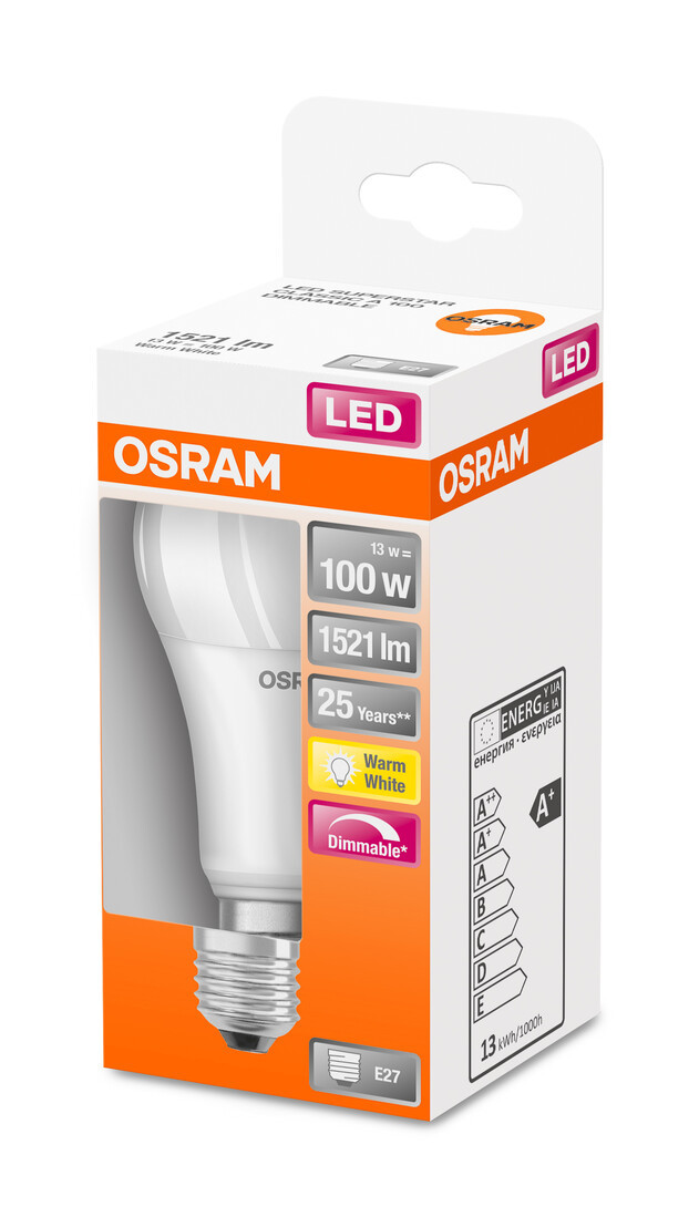 433823 LAMPARA STANDARD LED REGULABLE E27 13W 2700K SUPERSTAR OSRAM