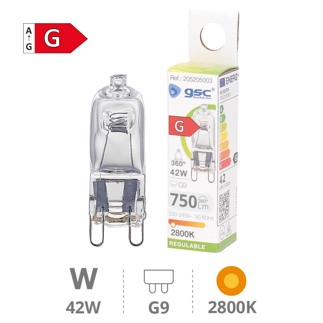 205205003 LAMPARA BI-PIN G9 42W 2800K GSC