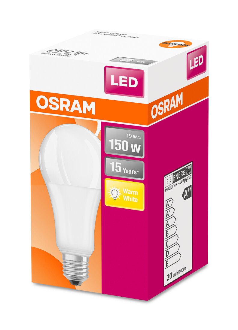 245976 LAMPARA STANDARD LED E27 19W 2700K STAR OSRAM