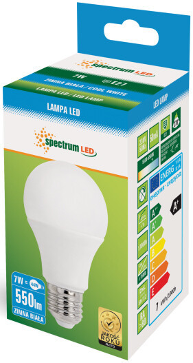 WOJ+13899 LAMPARA STANDARD LED 7W E27 6500K 550Lm