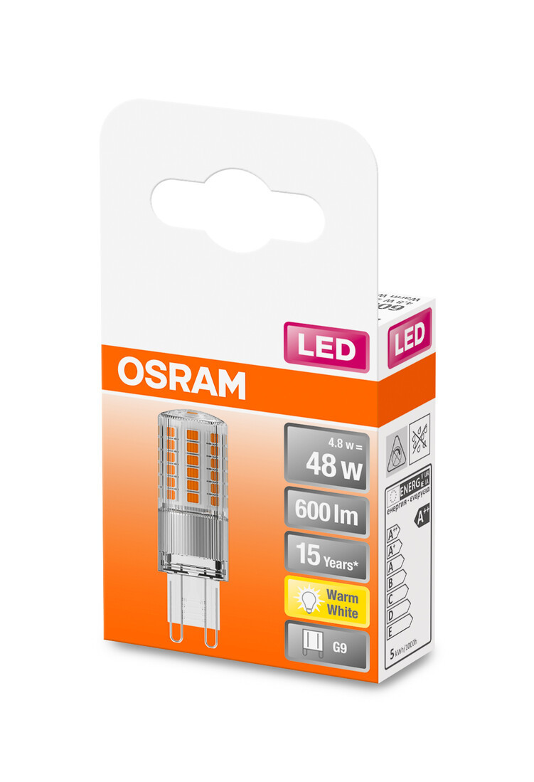 432451 LAMPARA LED G9 4,8W 2700K OSRAM