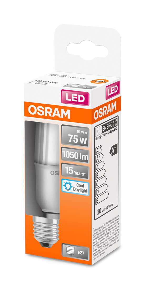 466258 LAMPARA TUBULAR STICK LED E27 10W 6500K STAR OSRAM
