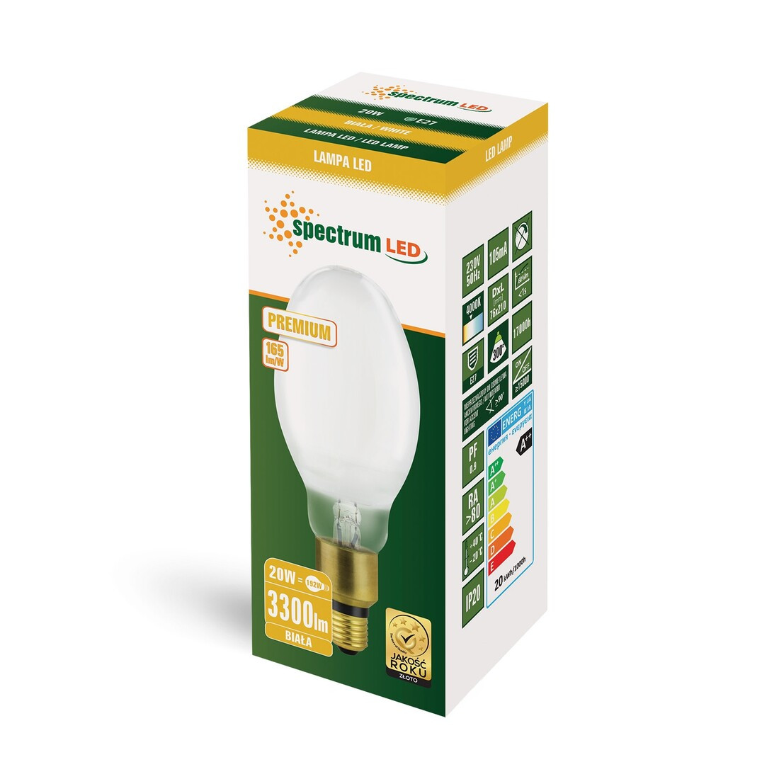 WOJ80732 LAMPARA LED ALTA POTENCIA 20W E27 4000K SPECTRUM