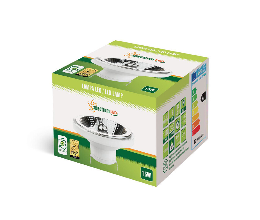 WOJ+14556 LAMPARA LED AR111 G53 14W 3000K 45° SPECTRUM