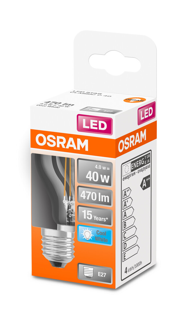 435148 LAMPARA ESFERICA FIL LED E27 4W 4000K RETROFIT OSRAM