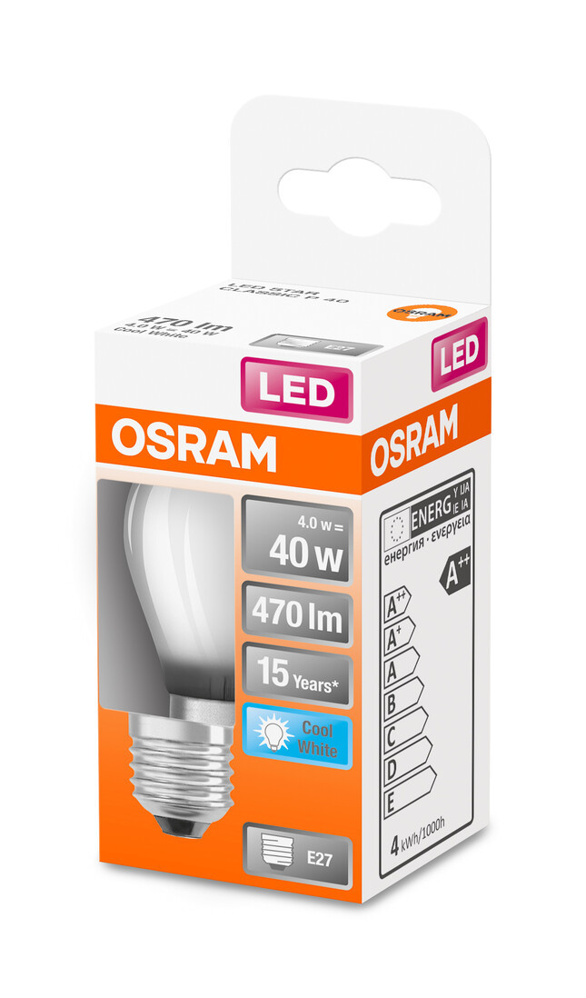 435124 LAMPARA ESFERICA FIL LED MATE E27 4W 4000K RETROFIT OSRAM