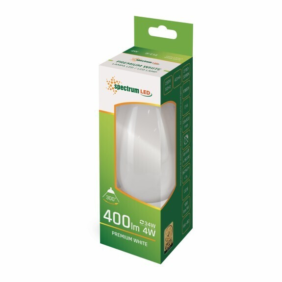 WOJ+14333 LAMPARA VELA LED MATE CRISTAL 4W 4000K SPECTRUM