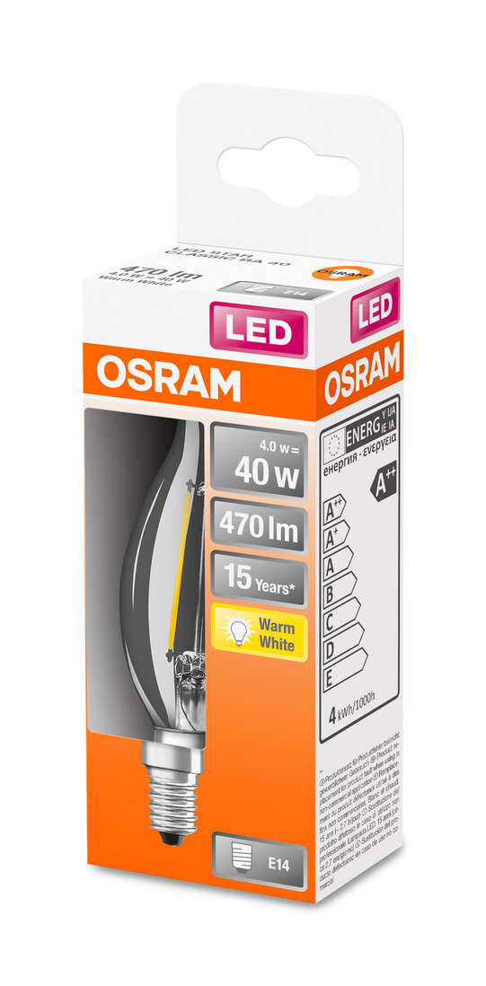 434226 LAMPARA VELA PUNTA FIL LED 4W 2700K RETROFIT OSRAM