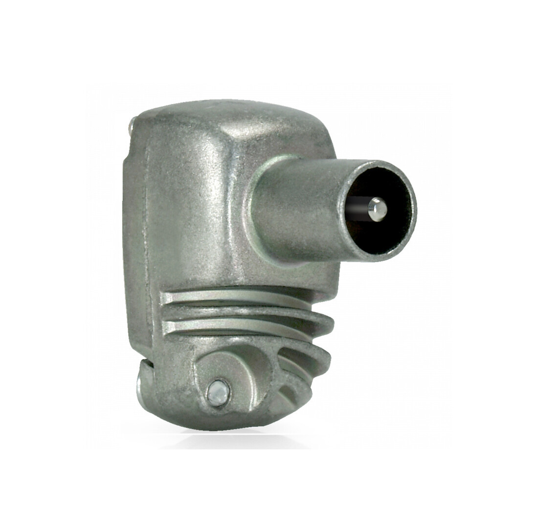 437401 BL CONECTOR ACODADO TV BLINDADO EASYF MACHO