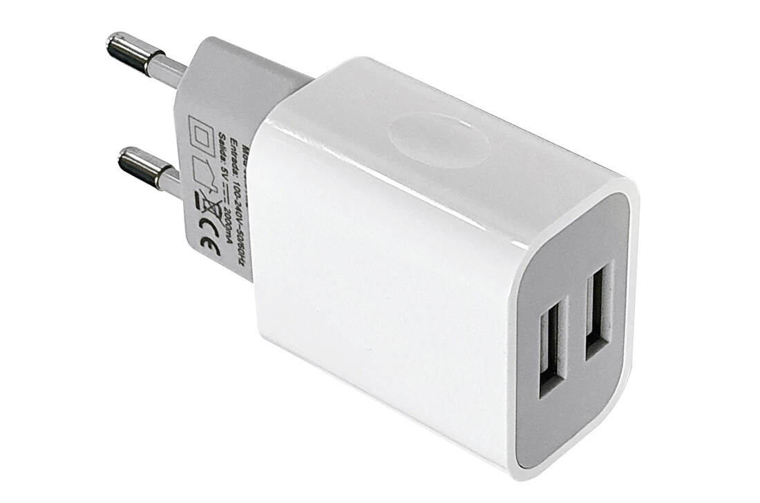 38.511/2 CARGADOR RAPIDO USB 2 PUERTOS 5V 2000mA