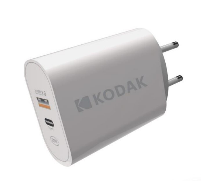 30427358 CARGADOR 2 PUERTOS USB + USB-C 5V 2,4A KODAK