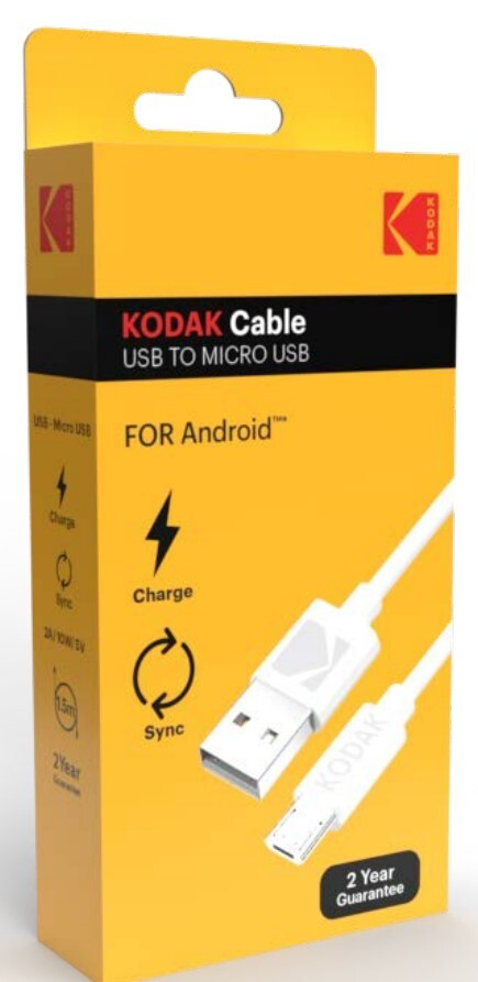 30425828 1m CABLE CONEXION USB-MICRO USB 5V 2A KODAK